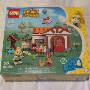 LEGO Animal Crossing Isabelle's House Set with Red, Green, and Blue Pieces